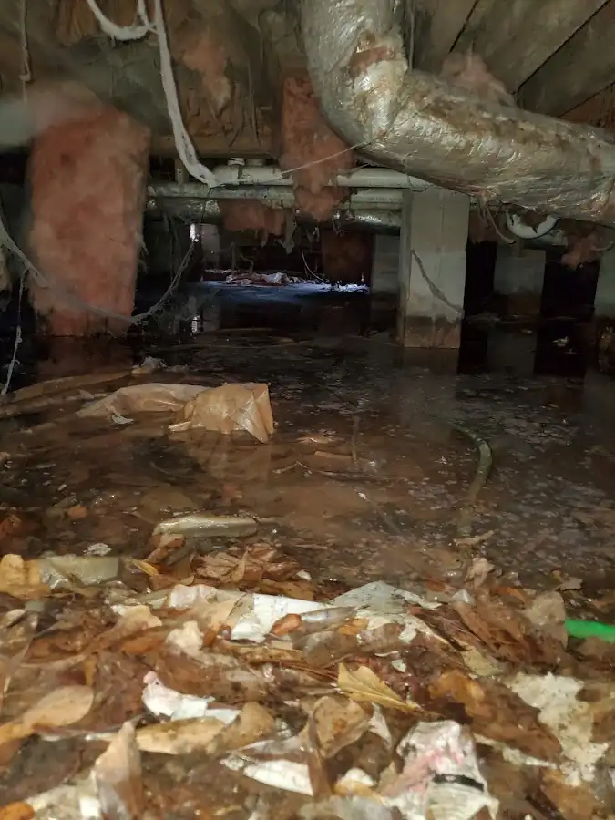Crawl space flood assessment for Leak Detection & Repair in Lackland AFB