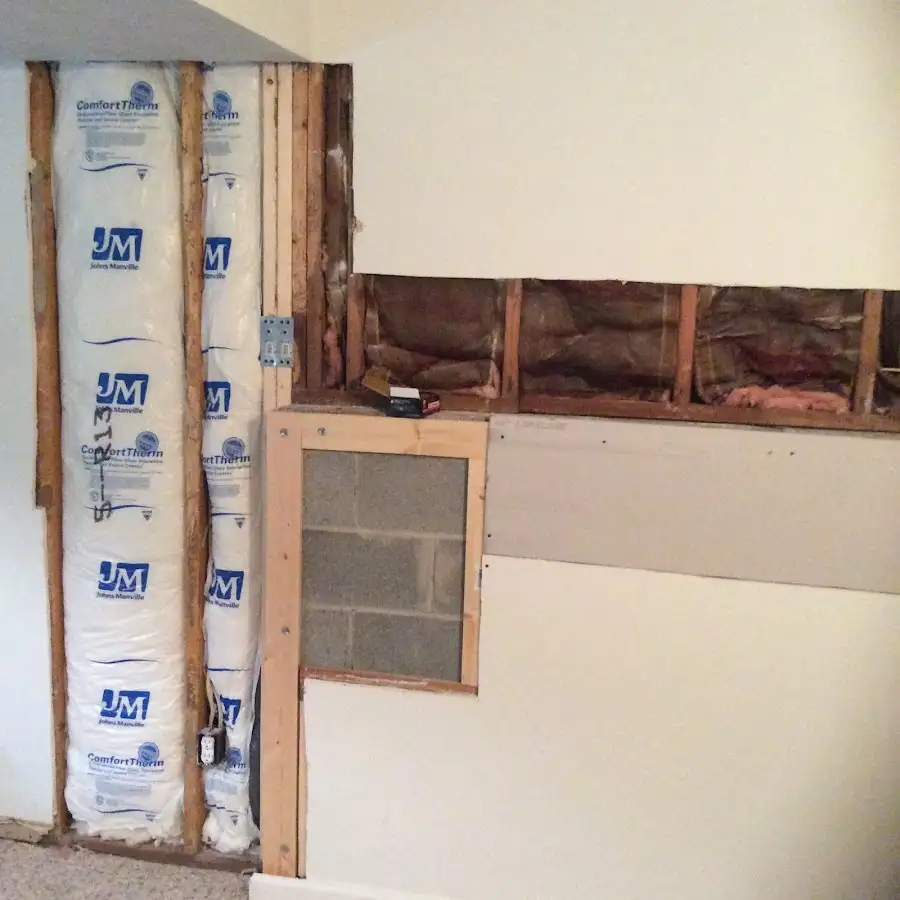 Wall insulation replacement during Structural Drying in Lackland AFB